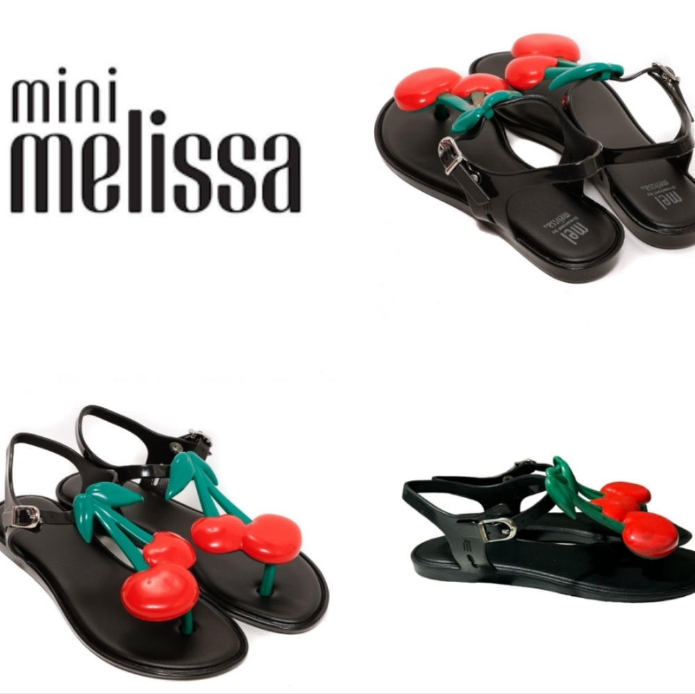 Mini Melissa Cherry Thong Sandals Size 12